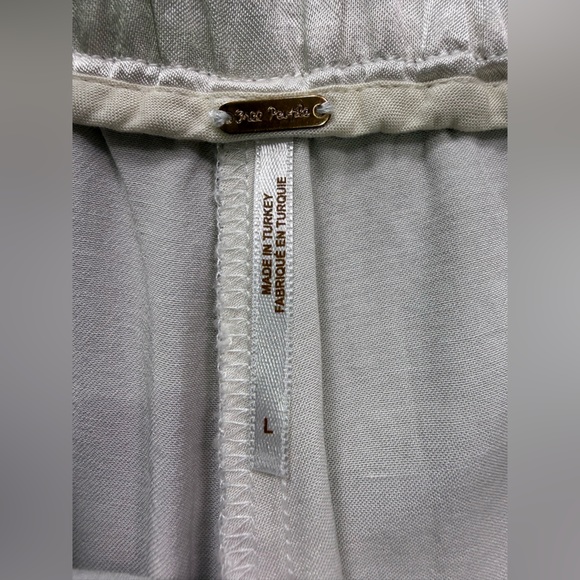 Free People Satin Wide Leg Pants in Ivory - Picture 8 of 14